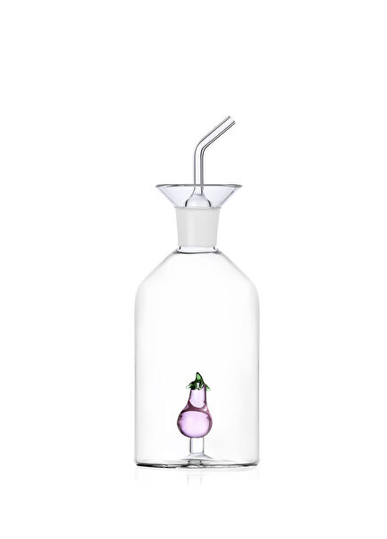 Vegetables Eggplant Figured Glass Oil Bottle 16 x 7 cm