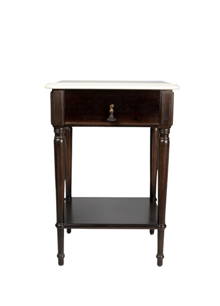 Avignon Mermer Görünümlü Yan Sehpa