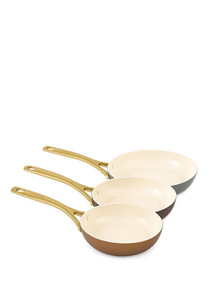 Shades Natural Renkli Seramik 3'lü Tava Seti