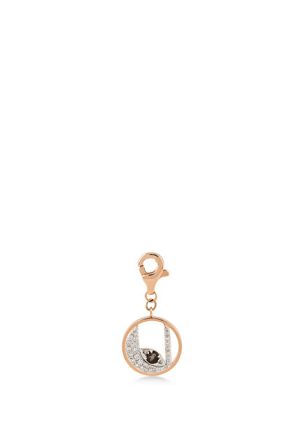 Me "U" Letter Diamond Diamond 14K Gold Women's Charm