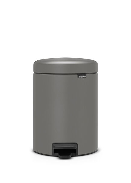 Newicon Concrete Grey Pedal Trash Can 5 Lt