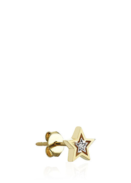 Wish Star Diamond Women's Gold Earrings