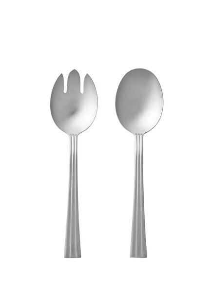 Thebe Gümüş 18/8 Paslanmaz Çelik 2'li Salata Kaşık Takımı