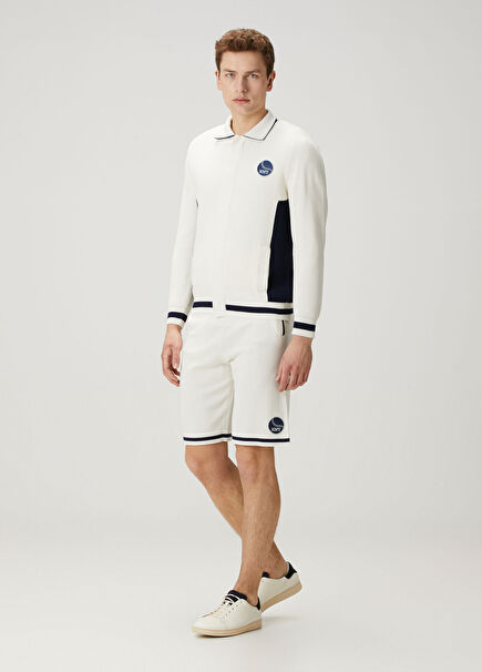 Blue White Bermuda