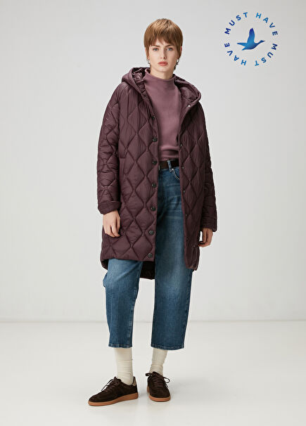 Mürdüm Kapüşonlu Kaban