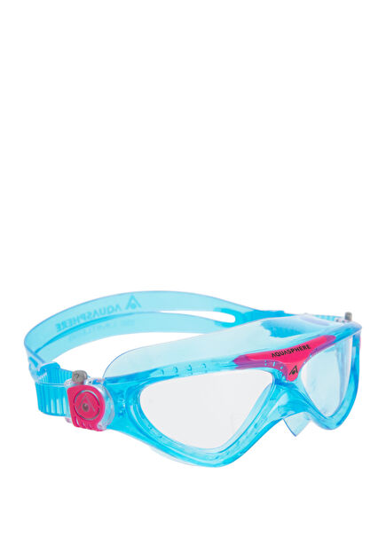 Vista Junior Şeffaf Cam Turkuaz Pembe Yüzücü Gözlüğü