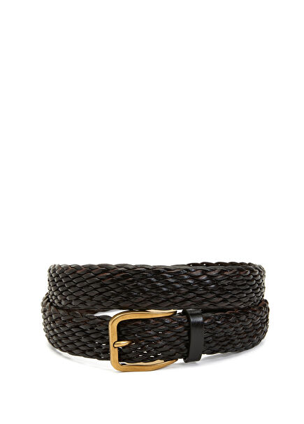 Dark Brown Mens Leather Belt