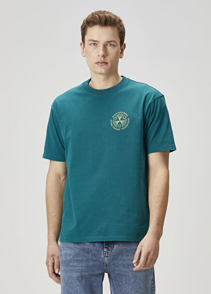 Relaxed Fit Artwork Tennis Club Dark Green T-Shirt