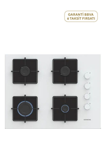EO7C2PP30O iQ300 White Hard Glass Gas Cooktop 67 cm