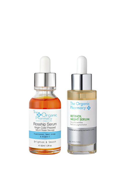 Retinol Night Serum Rosehip Leke ve Yaşlanma Karşıtı Serum Gece Bakım Seti