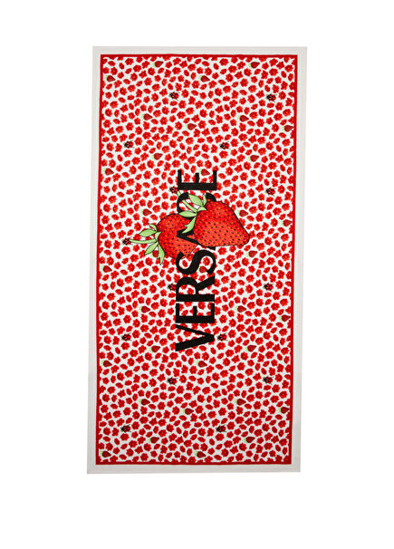 Strawberry Garden Kırmızı Beyaz Bebek Plaj Havlusu