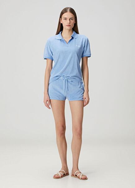Blue Terry Shorts