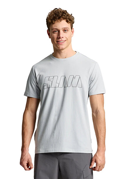 Slam Logo Gri Erkek T-Shirt