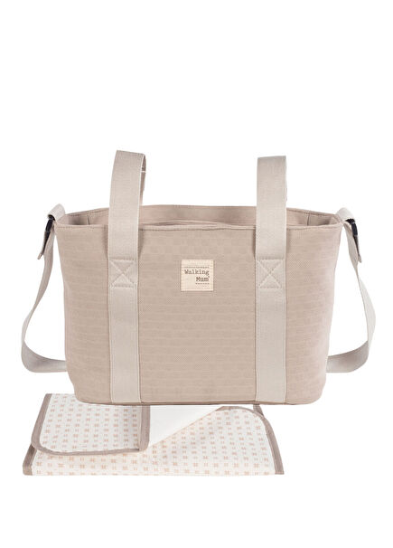 Apricot Bej Eco Mum Crossbody Bebek Bakım Çantası 