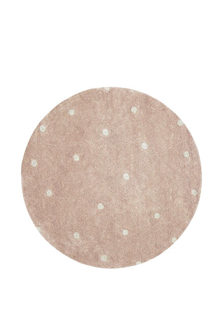 Round Dot Rose Round Rug 140x140 cm