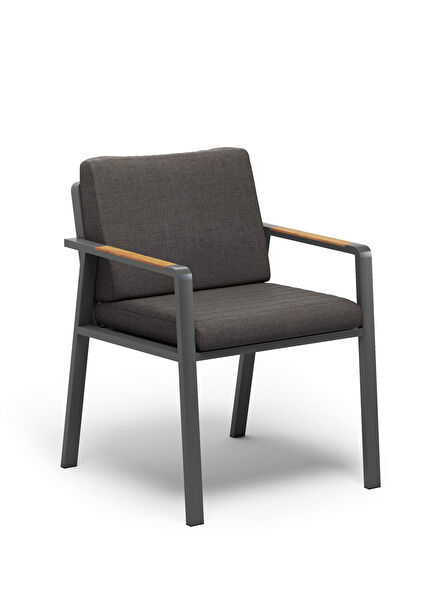 Bold Anthracite Teak Chair