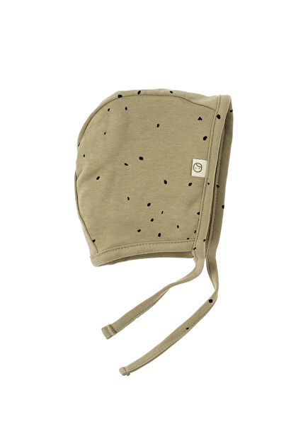 Cosmos Haki Müslin Organik Pamuk Unisex Bebek İngiliz Şapka