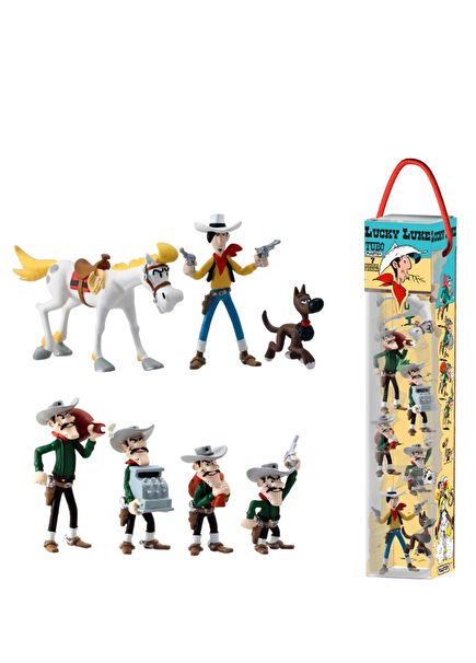 Lucky Luke (Red Kit) Tubo 7 Figürlü Set