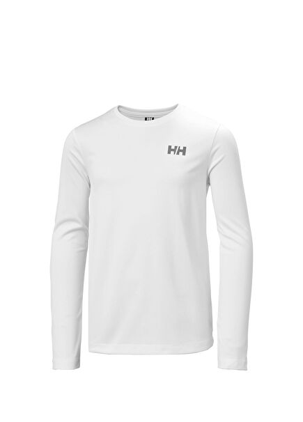 Jr Hh Tech Ls Crew Beyaz Uzun Kollu Unisex Çocuk T-Shirt