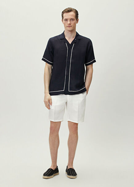 White Linen Bermuda