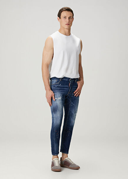 Tidy Biker Lacivert Jean Pantolon