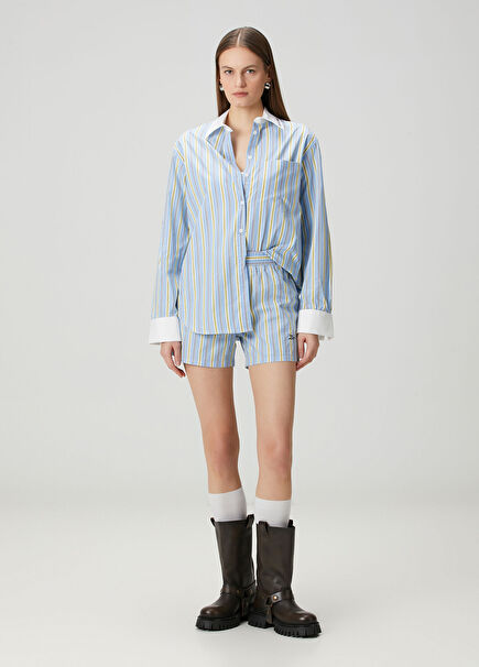 Pax Blue Striped Shorts