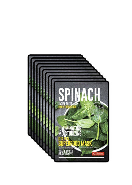 Spinach Brightening and Moisturizing Spinach Face Mask 10 x 25 gr