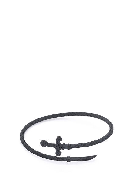 Broken Sword Bangle Erkek Oksit Gümüş Bileklik