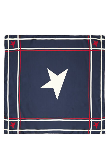 Navy Blue Womens Silk Scarf