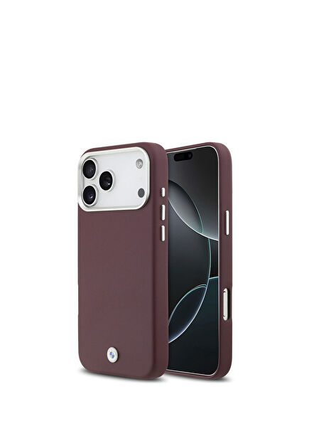 iPhone 17 Pro Max Magsafe Compatible Leather Phone Case with Metal Logo