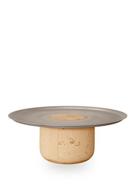 Tableware Series Plain Silver Color Cedar Coffee Table 45 cm