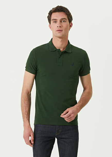 Slim Fit Yeşil Polo Yaka T-shirt