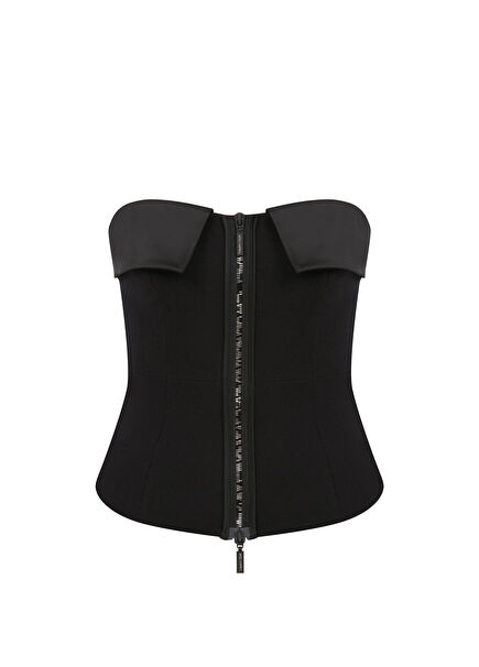 Black Strapless Women's Bustier