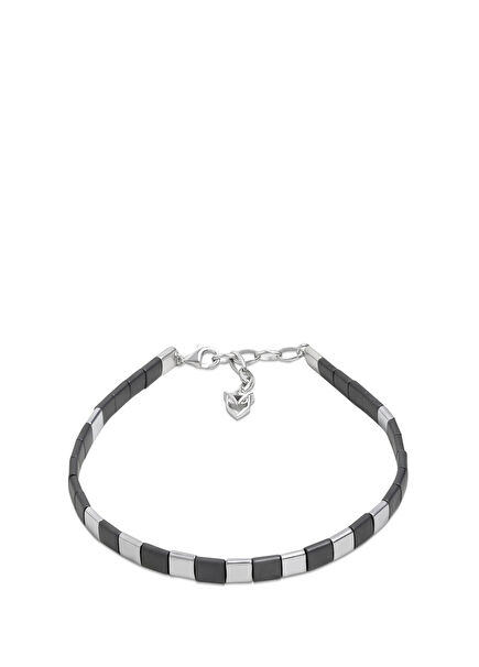 Sterantite Stone Silver Men's Bracelet