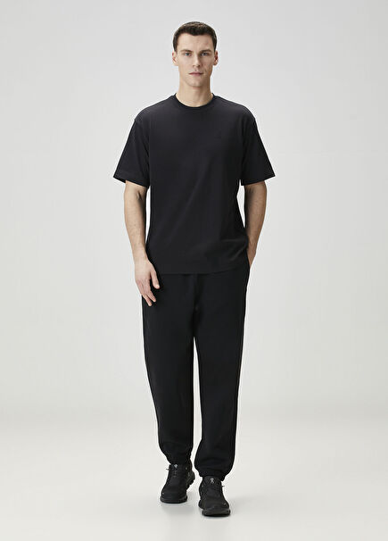 Club Collective Siyah Beli Kordonlu Eşofman Altı