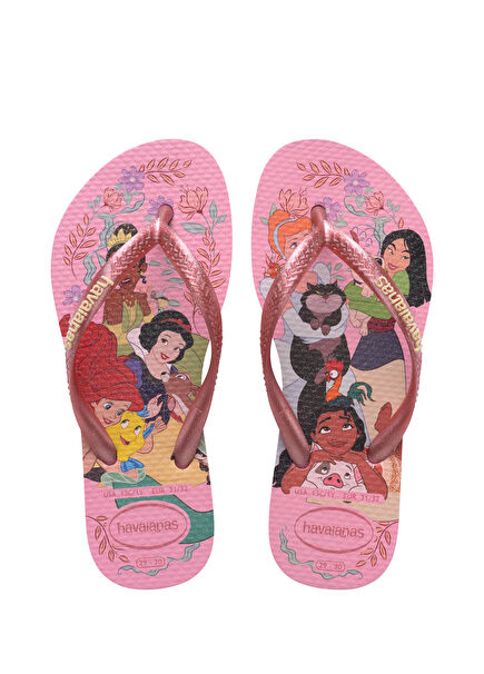 Slim Princess Pink Kids Beach Slippers