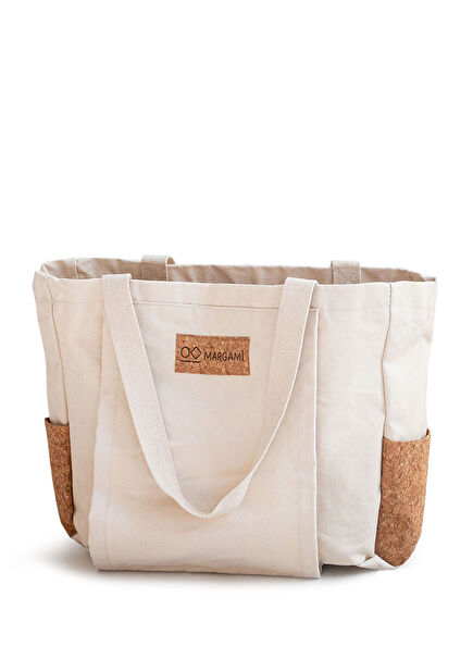 Cream Color Tote Yoga Mat Bag