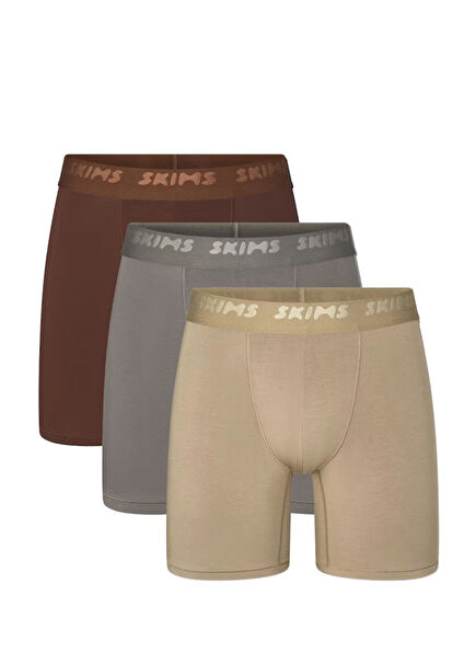 5" Stretch Knit Çok Renkli 3lü Boxer Seti