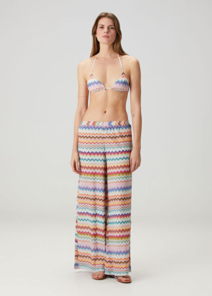 Zigzag Patterned Beach Pants