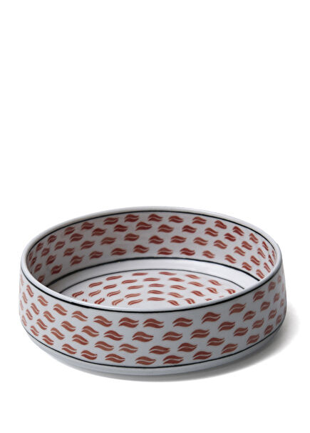 Mediterranean Red Ceramic Bowl