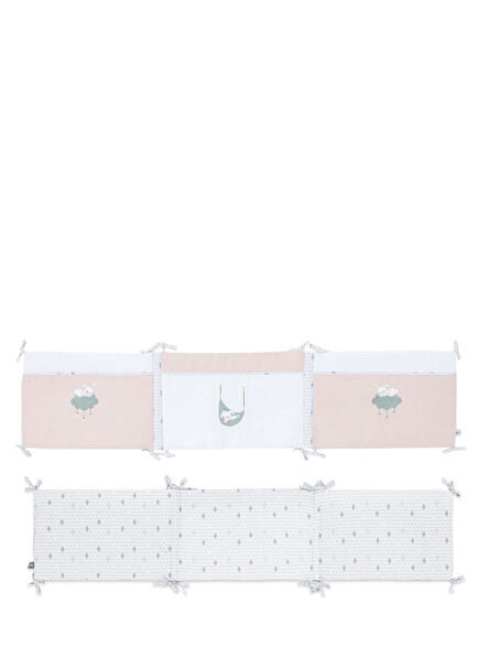 Bunny Hero Embroidered Bed Frame Edge Protector Textile for Baby and Kids