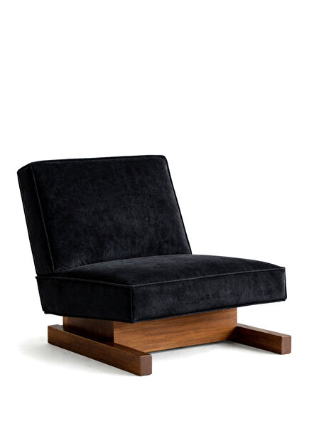 Nox Siyah Ahşap Berjer