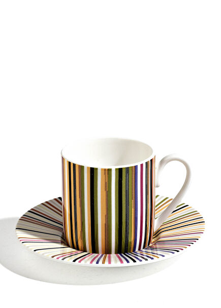 Çizgili 2li Porselen Fincan Seti