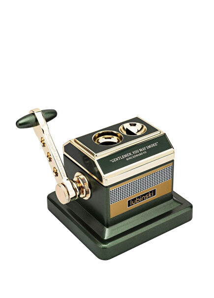 Vintage Special Edt. Metal Giyotin Double Cutter Yeşil Masa Puro Kesici