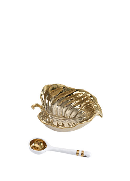 Porcelain Bowl and Serving Spoon Set