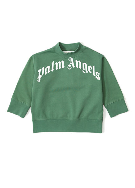 Beyaz Yeşil Logolu Erkek Çocuk Sweatshirt