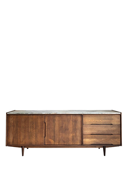 Müjgan Cocoa Color Solid Wood Console
