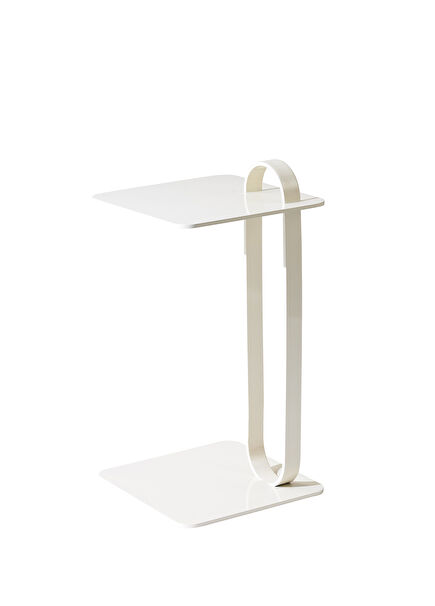Handy Cloud White Aluminum Side Table