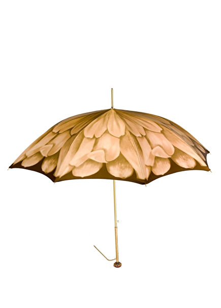 İşlemeli Pirinç Saplı Lüks Dahlia Şemsiyesi
