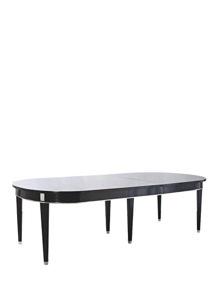 Kleber Siyah Ahşap Ortadan Açılır Yemek Masası